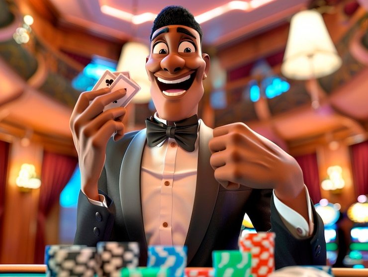 Interface permainan Lucky Twins dengan gulungan dan tombol kontrol